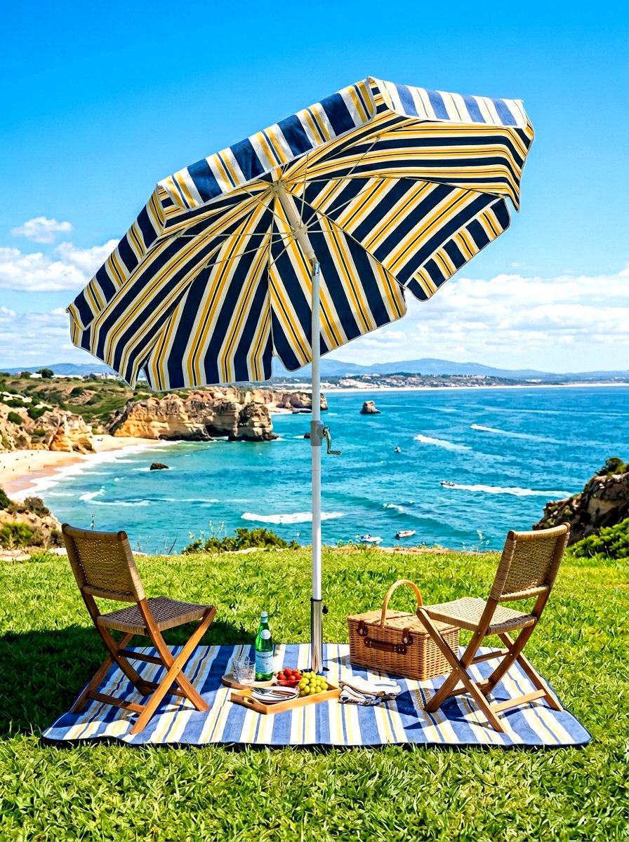 Umbrella picnic shade - 30 backyard picnic area ideas