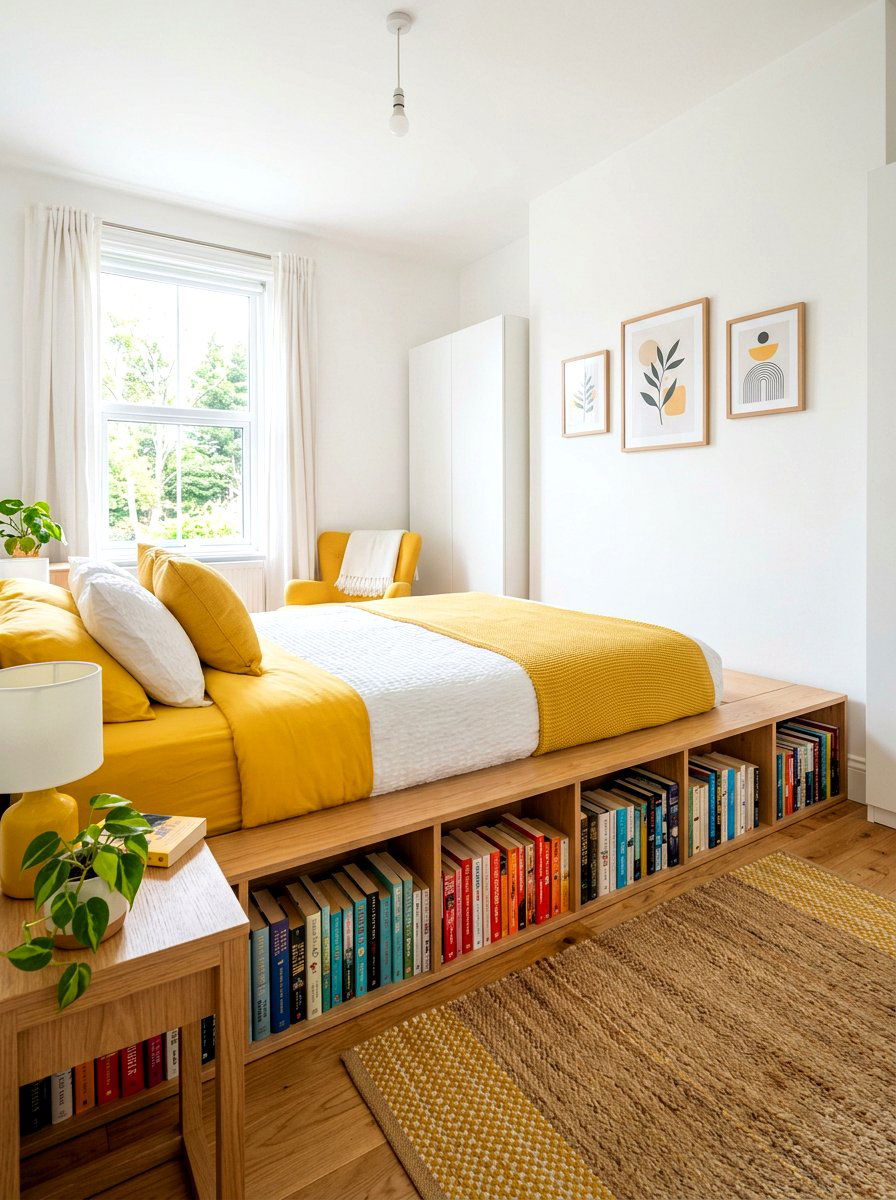 Under Bed Book Storage - 30 book trove bedroom ideas