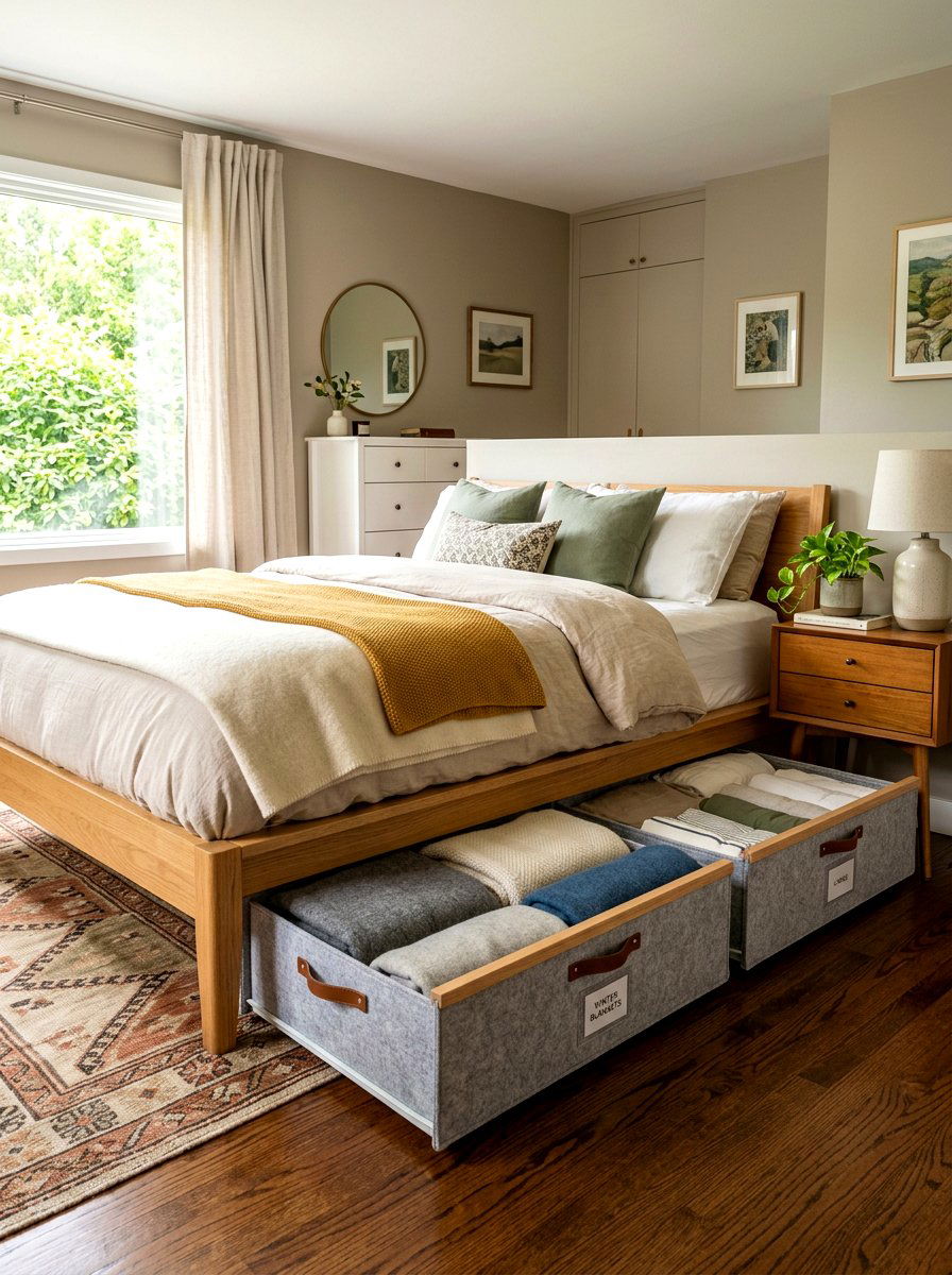 Under Bed Containers - 30 seasonal decor storage ideas