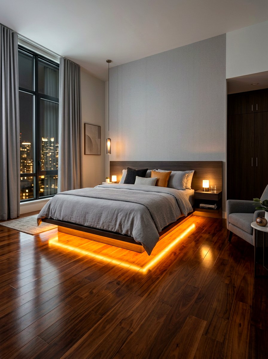 Under Bed Motion Sensor Lighting - 30 circadian lighting bedroom ideas