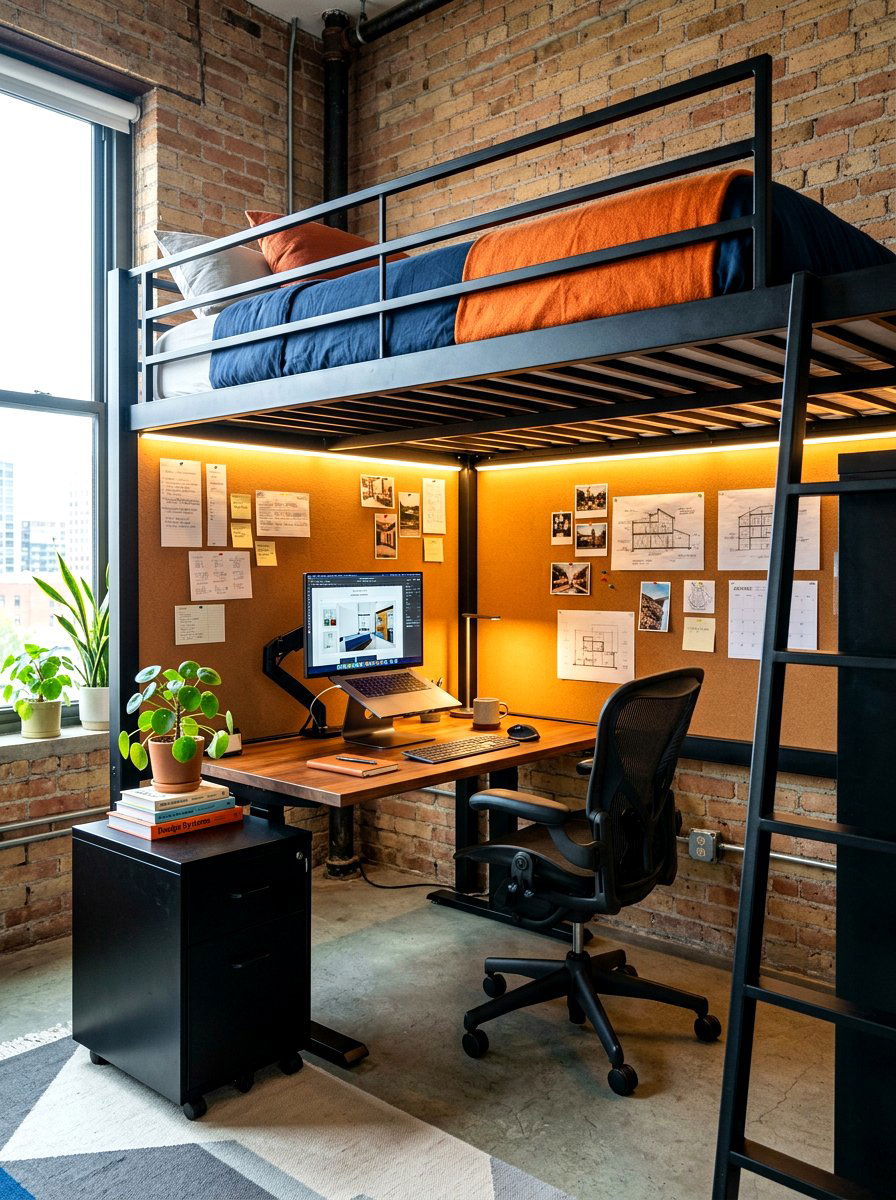 Under Bed Office - 30 office nook apartment ideas