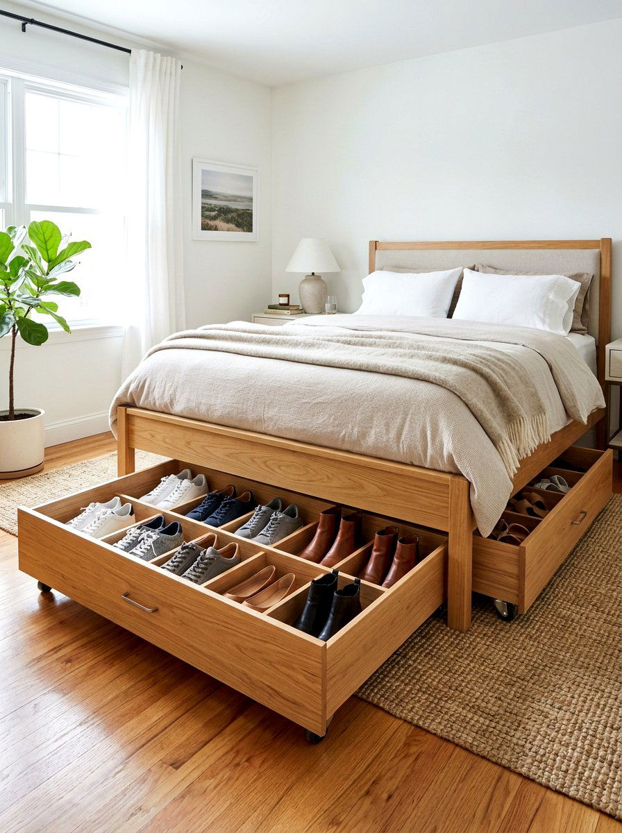 Under Bed Shoe Storage - 30 shoe closet ideas