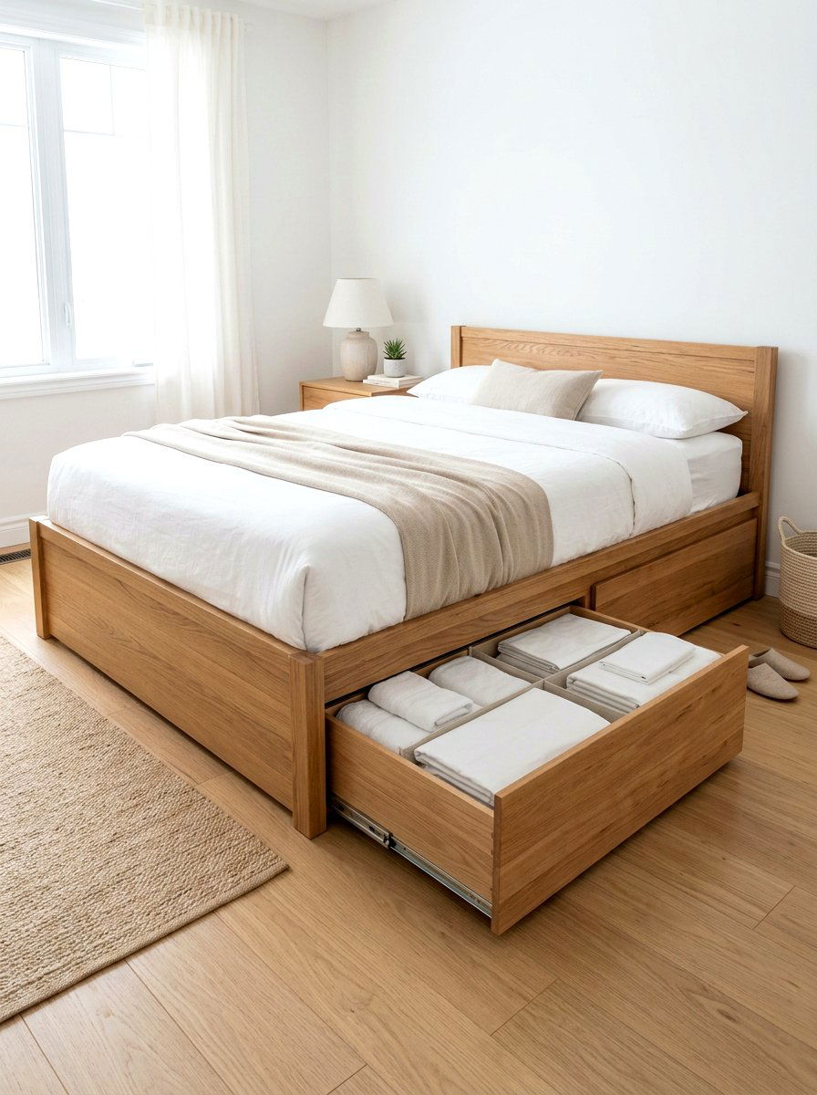 Under Bed Storage - 30 sleep sanctuary bedroom ideas