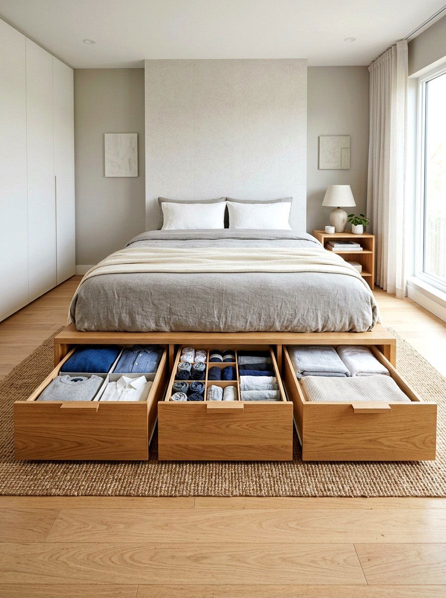 Under Bed Storage - 30 flexible apartment furniture ideas
