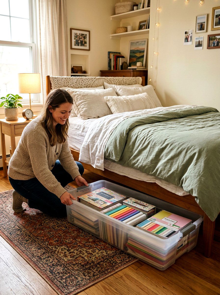 Under Bed Storage - 30 scrapbook storage ideas