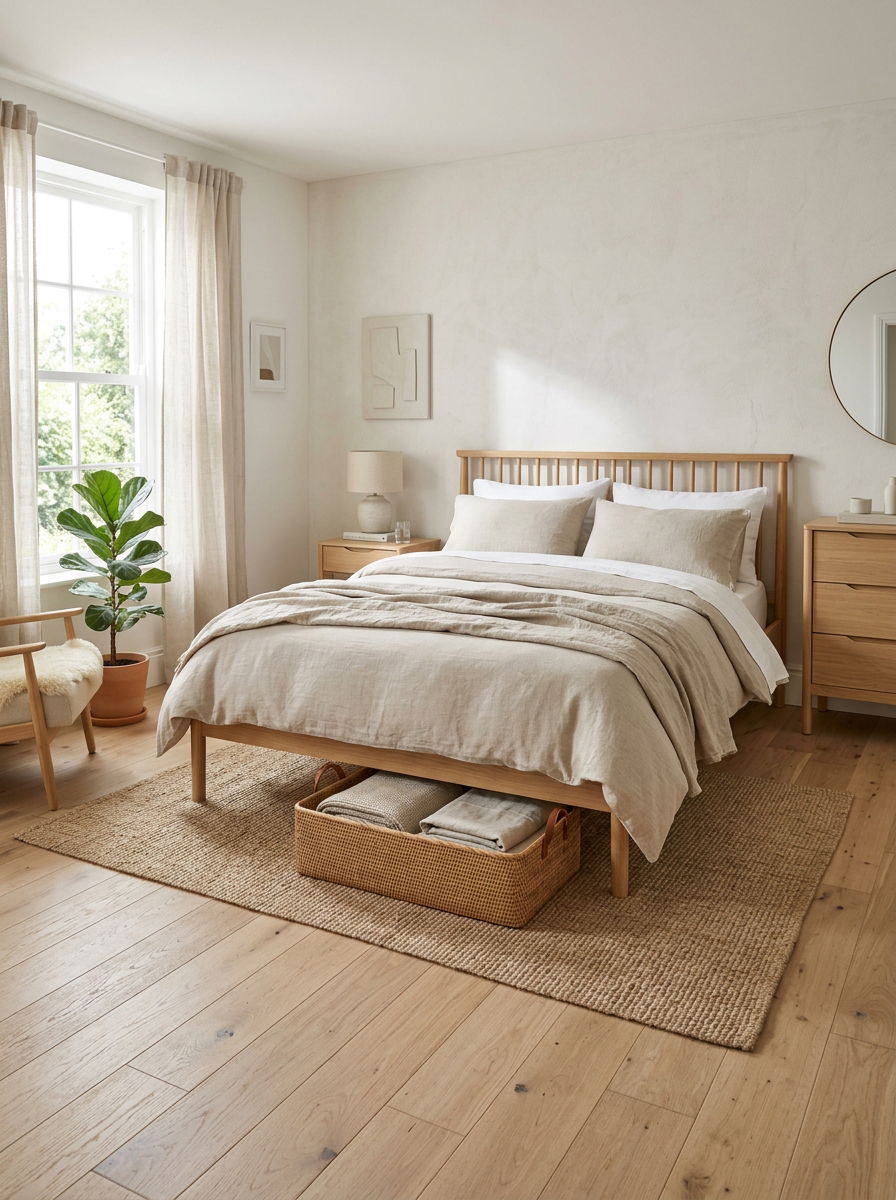 Under Bed Storage Basket - 30 woven basket decor ideas