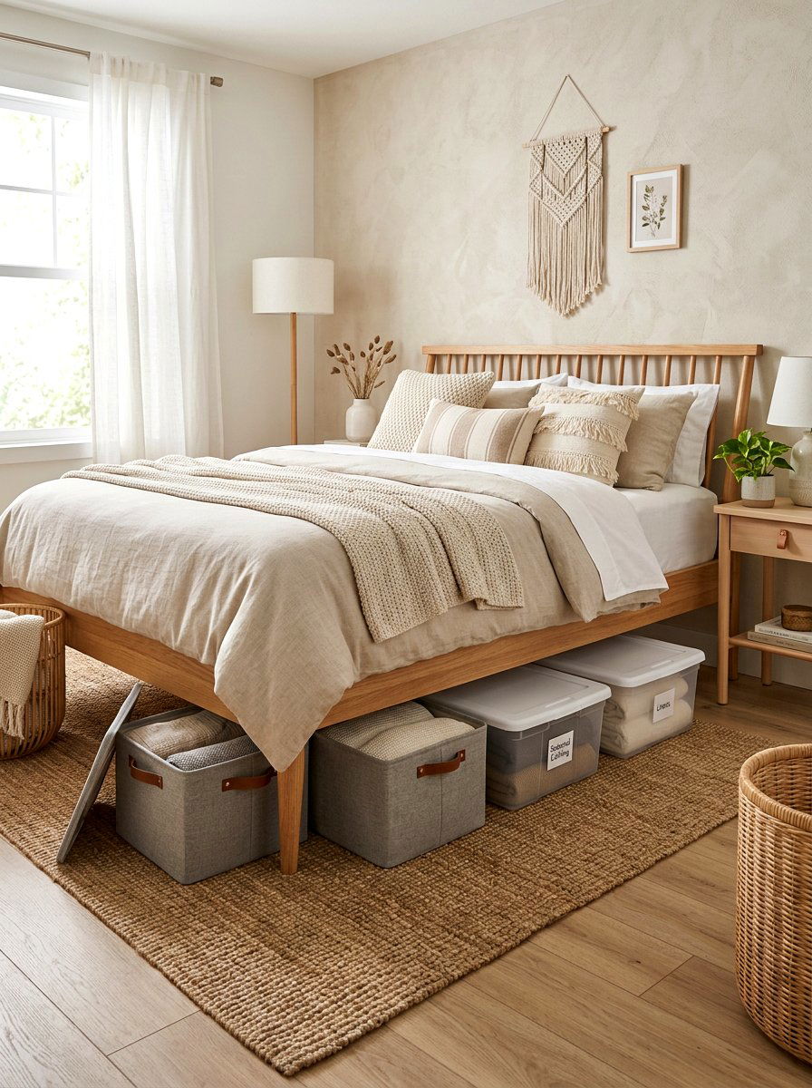 Under Bed Storage Bin - 30 apartment organization reset ideas