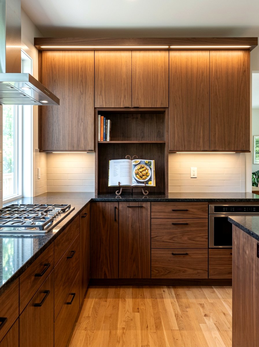 Under Cabinet Bookshelf - 30 cookbook kitchen shelf ideas
