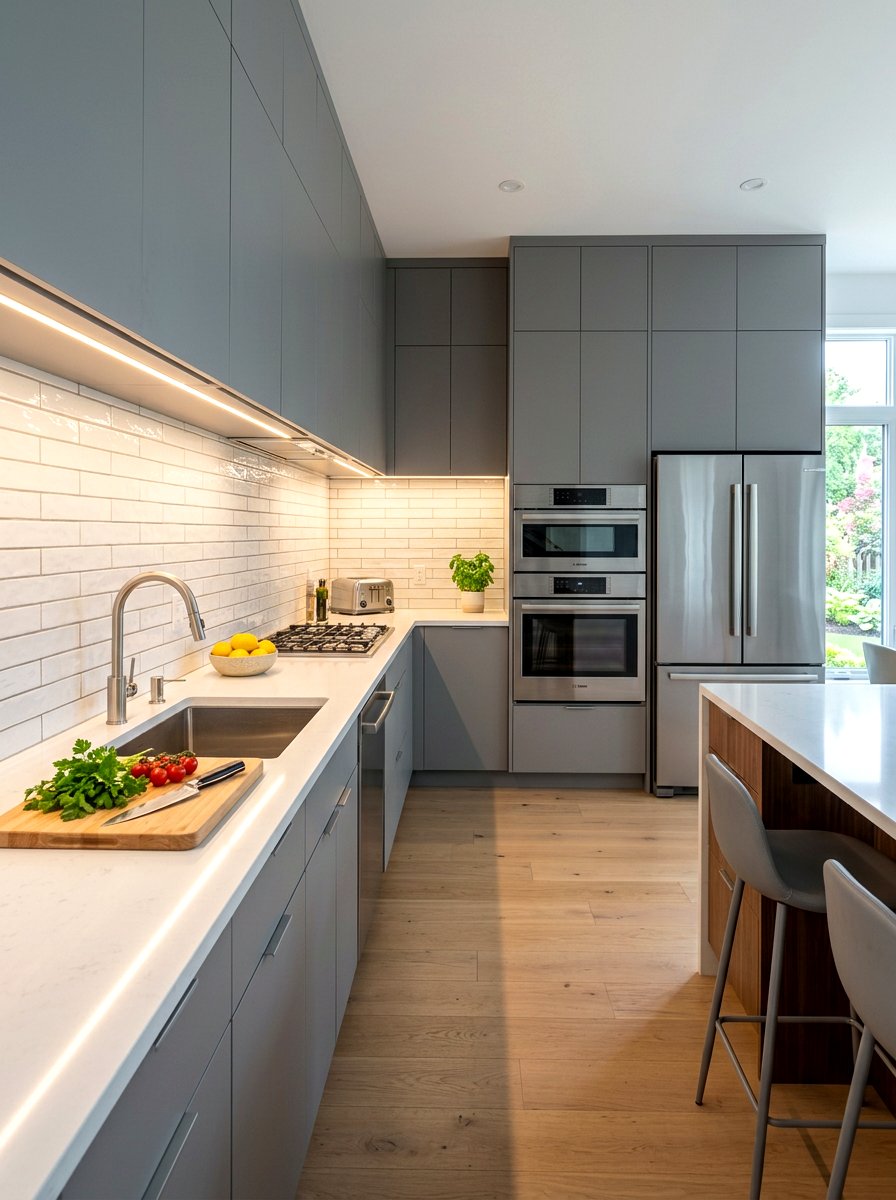 Under Cabinet Light - 30 no overhead light apartment ideas