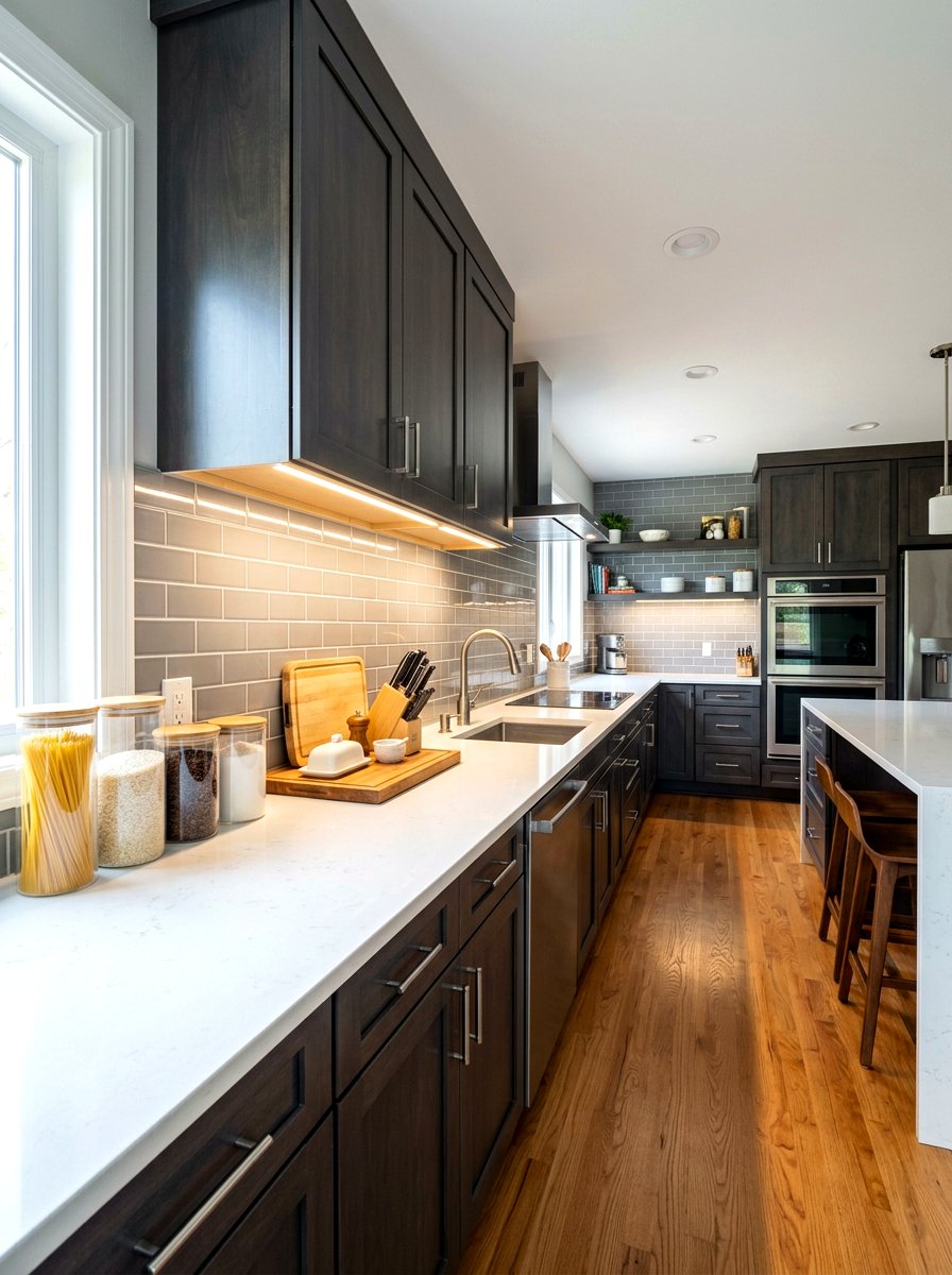 Under Cabinet Lighting - 30 budget kitchen ideas