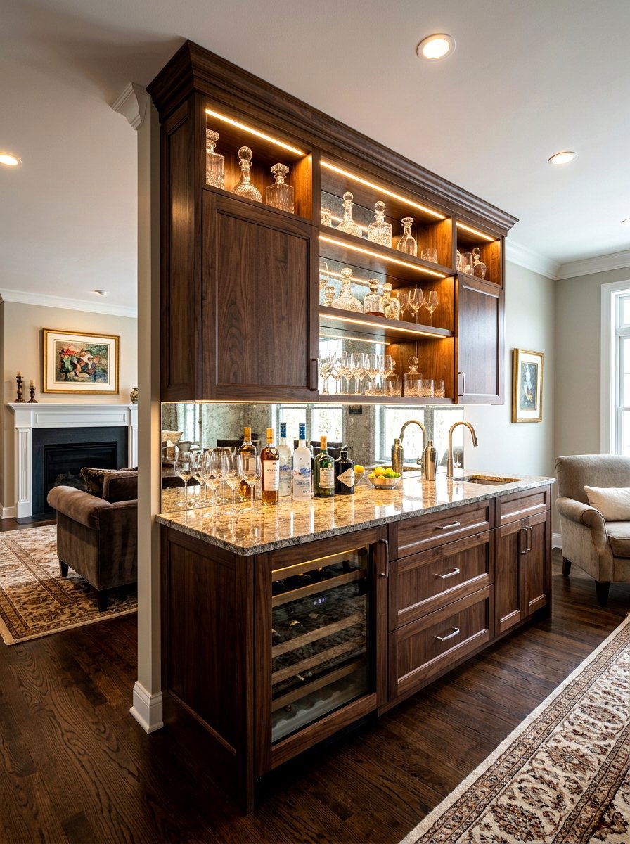 Under Cabinet Lighting - 30 layered lighting living room ideas