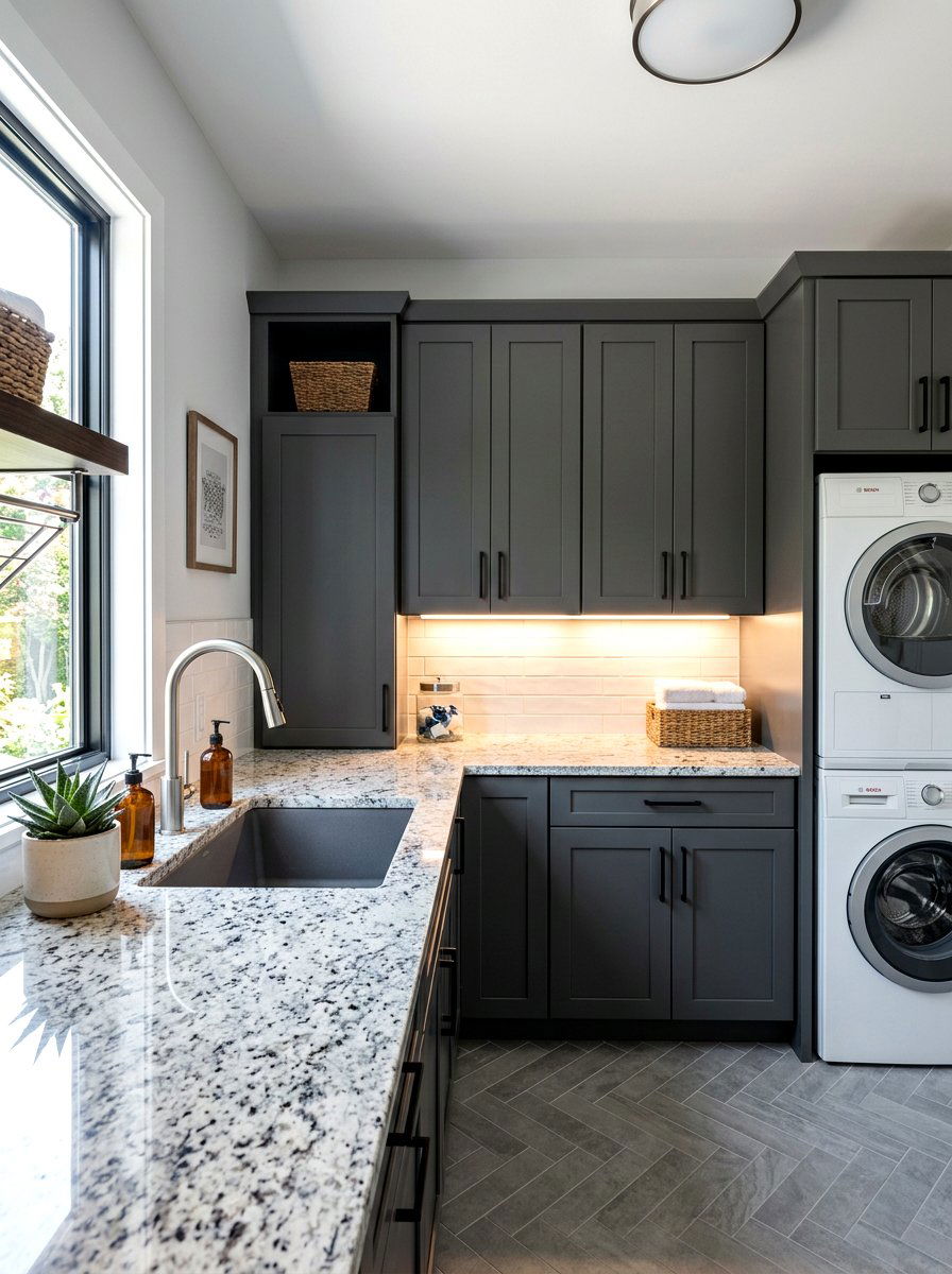 Under Cabinet Lighting - 30 narrow laundry room ideas