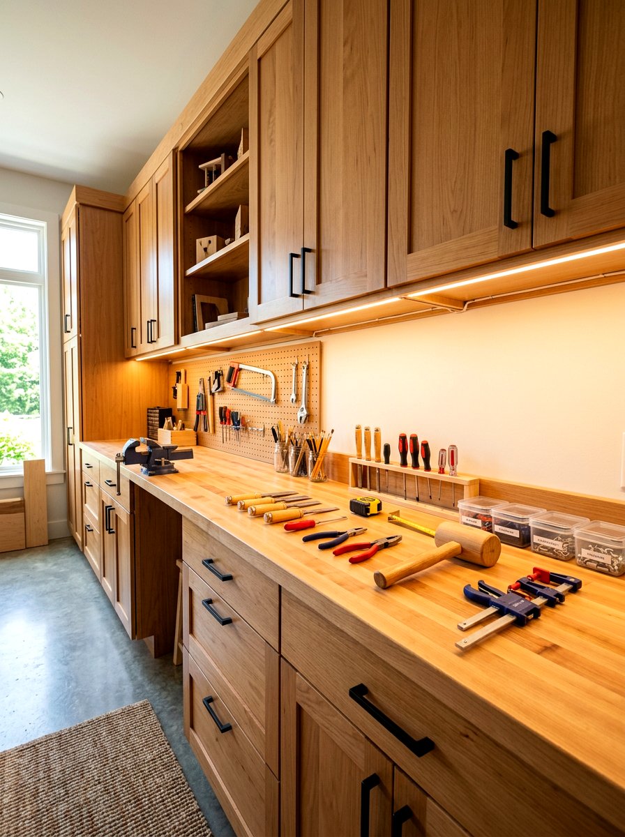 Under Cabinet Lighting - 30 workshop lighting ideas