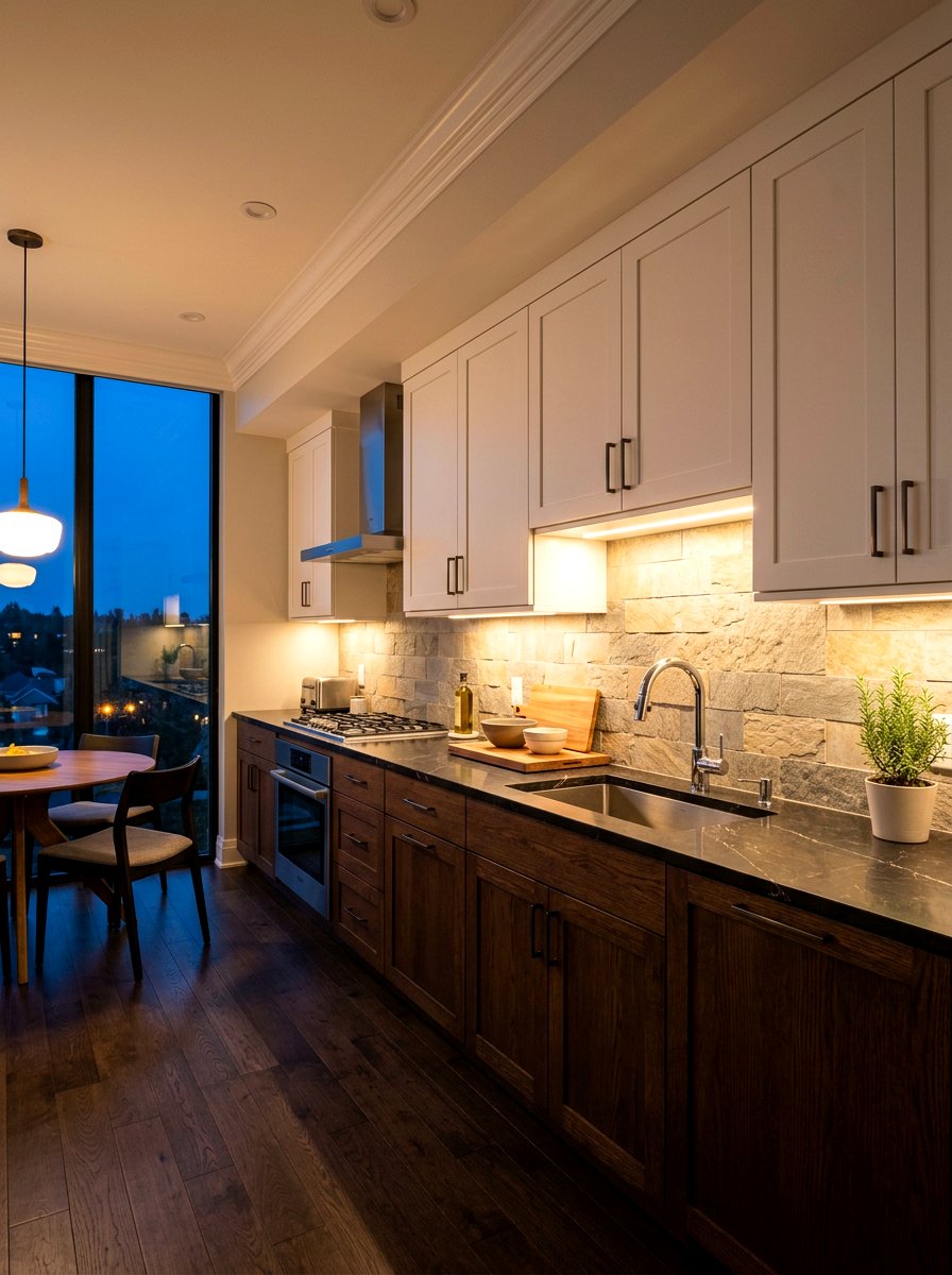 Under Cabinet Lighting Kitchen - 30 one wall kitchen ideas