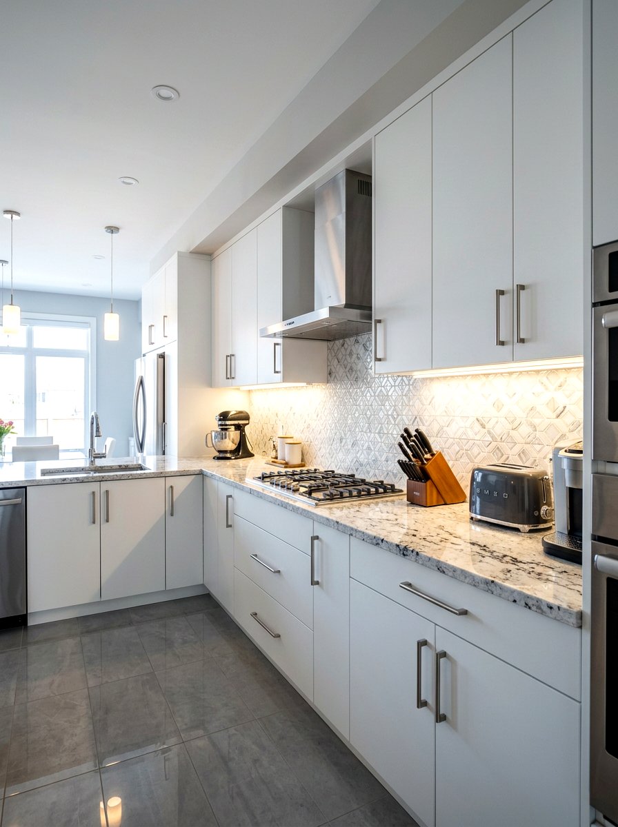 Under Cabinet Lighting Tile - 30 peel and stick tile ideas