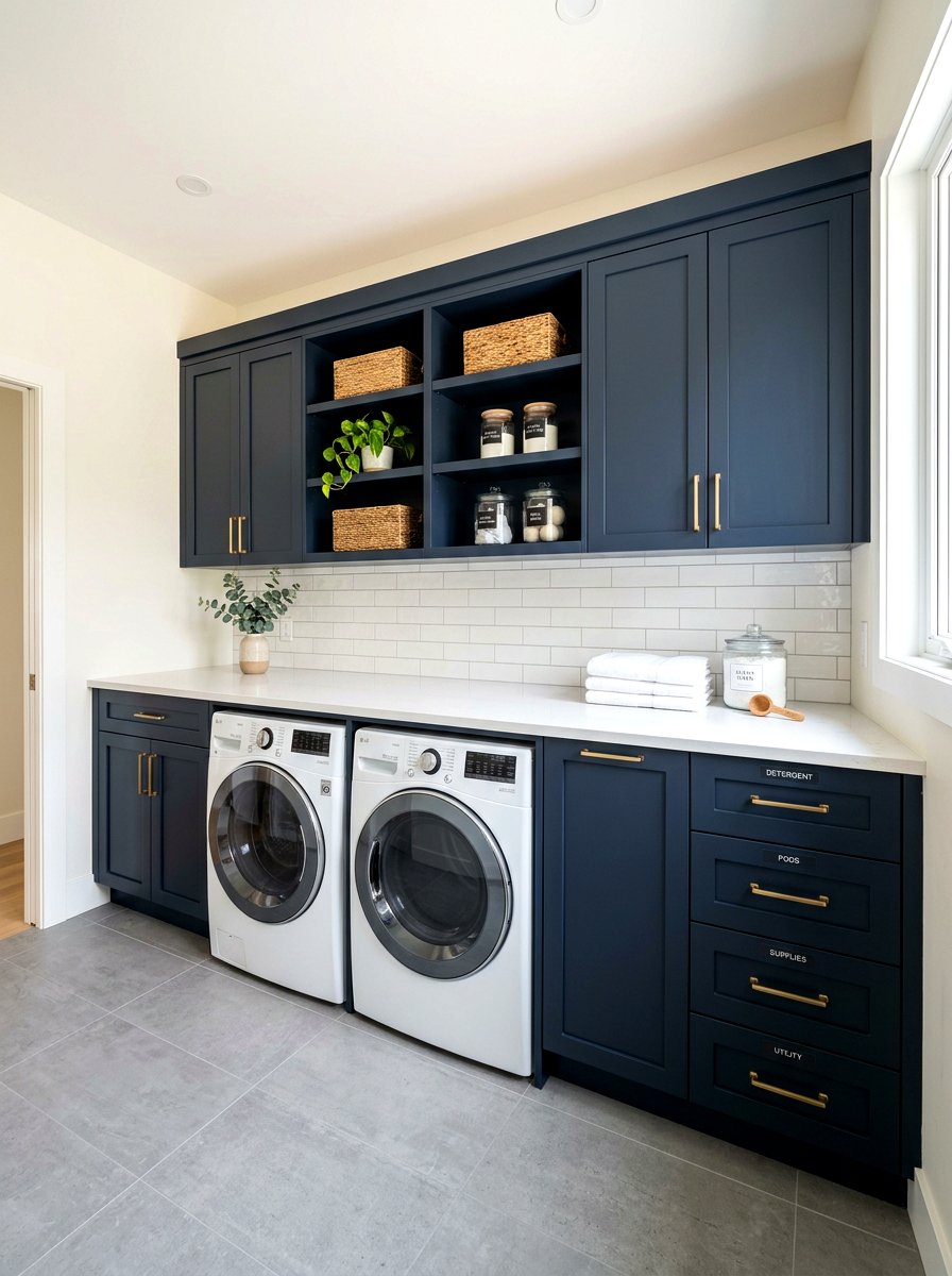Under Counter Laundry Storage - 30 laundry room cabinet ideas