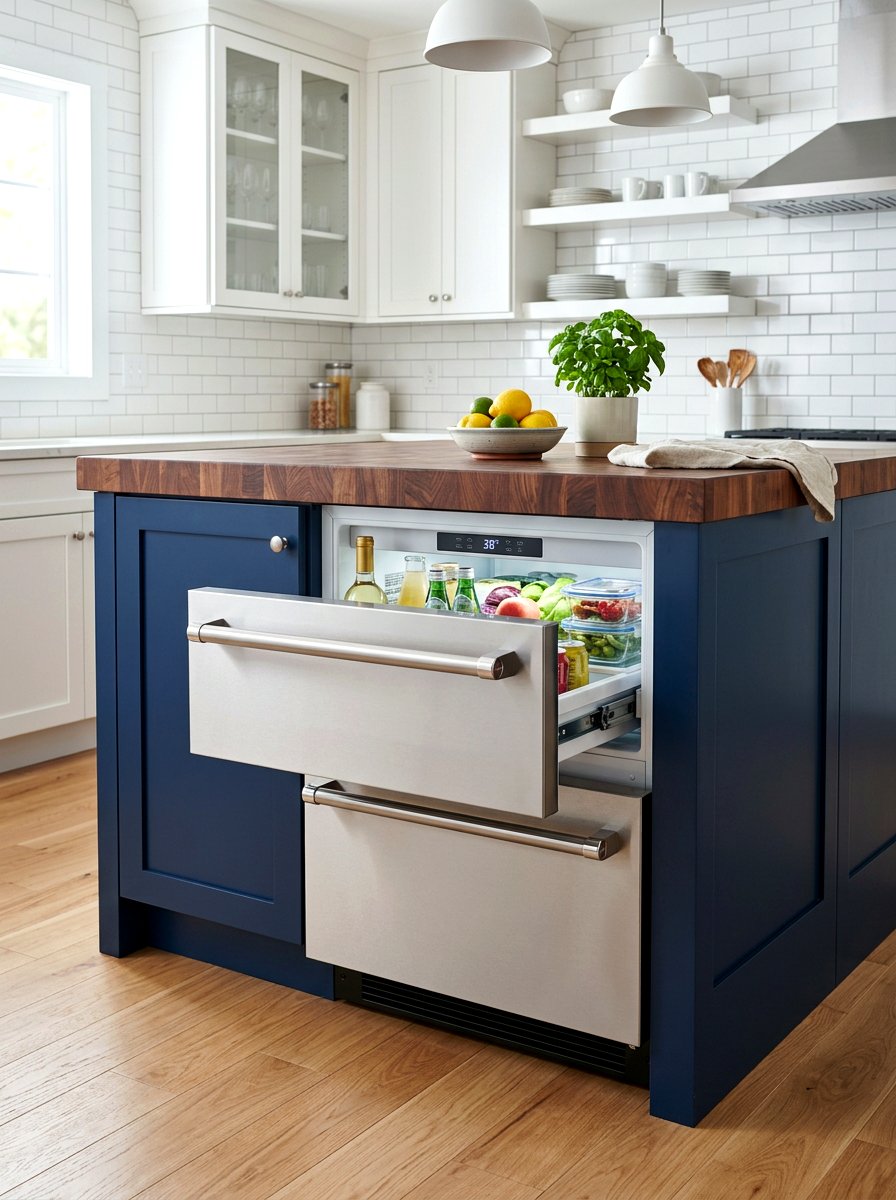 Under Counter Refrigerator Drawer - 30 hidden fridge ideas