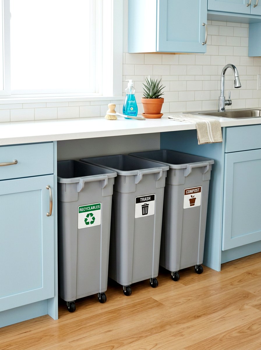 Under Counter Sorter - 30 laundry sorting station ideas