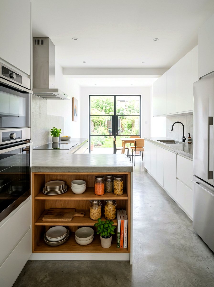 Under Counter Storage - 30 cookbook display kitchen ideas