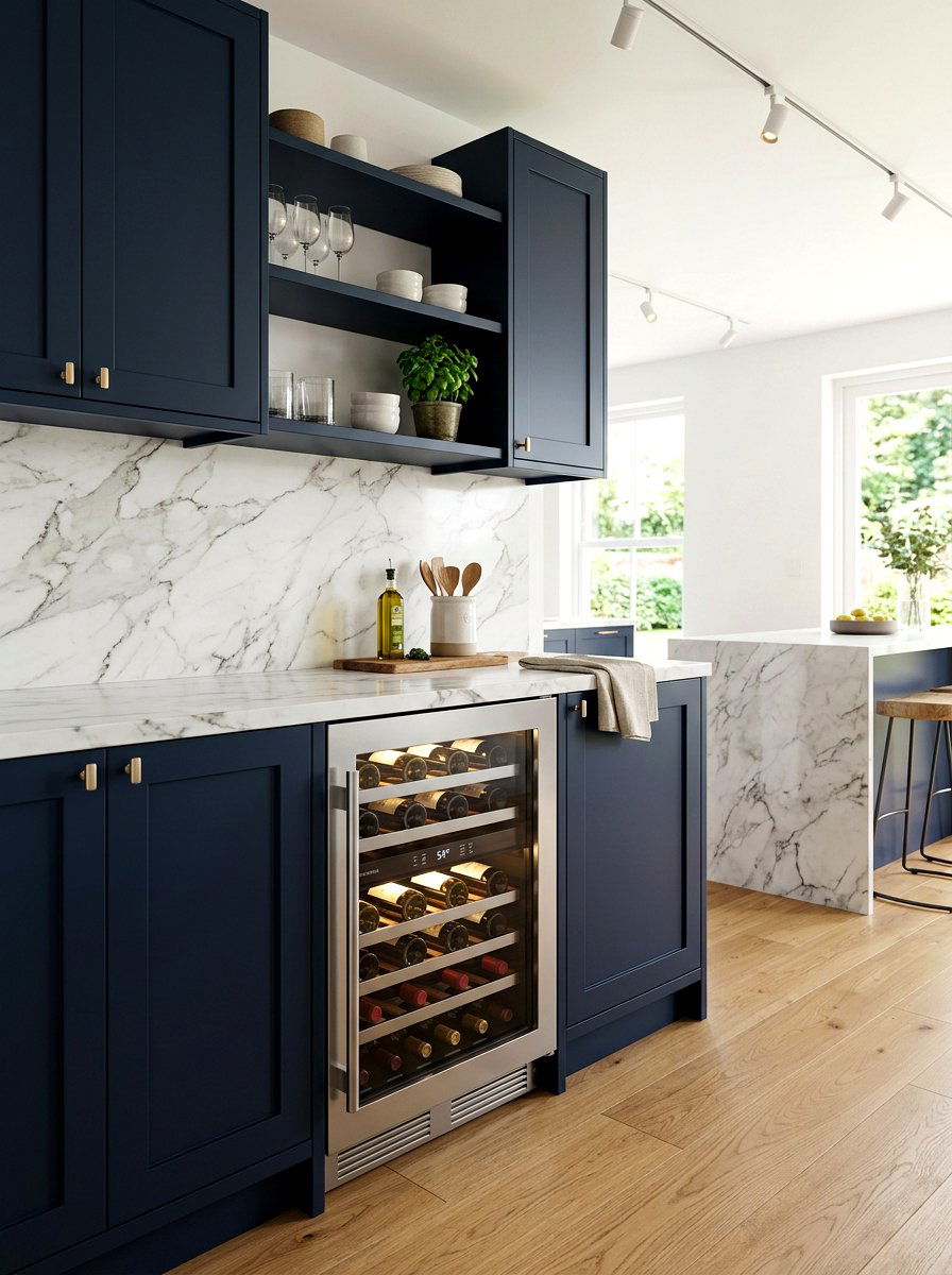 Under Counter Wine Cooler - 30 wine storage kitchen ideas