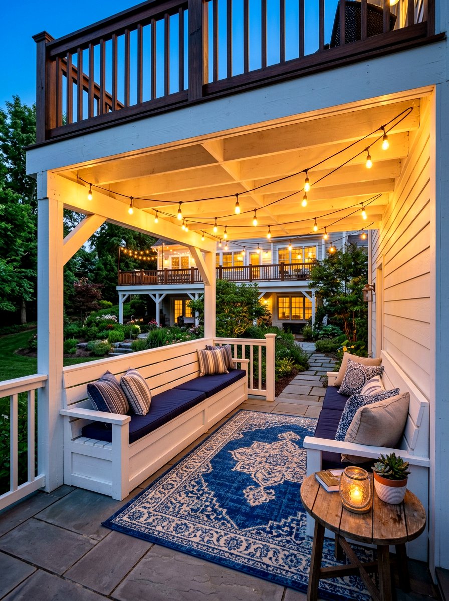 Under Deck Bench - 30 built in bench backyard ideas