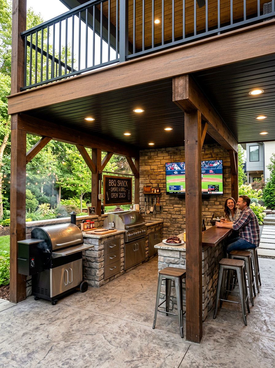 Under Deck Grilling - 30 smoker station ideas