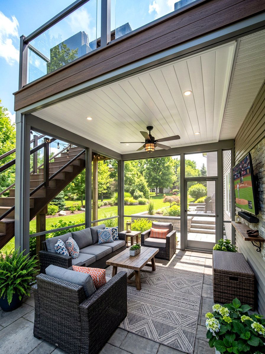Under Deck Screened Enclosure - 30 screened patio enclosure ideas