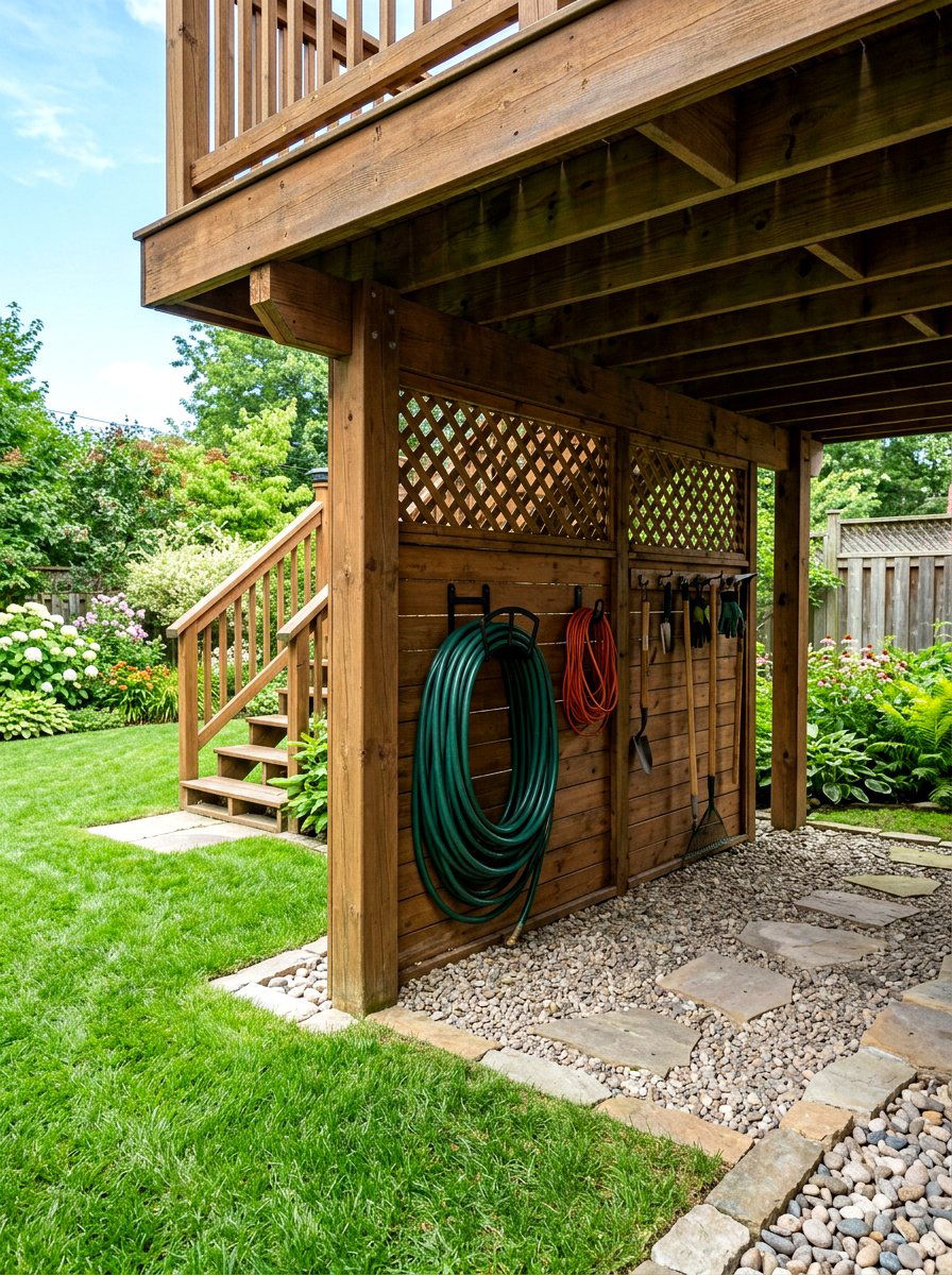Under Deck Storage - 30 hose storage ideas