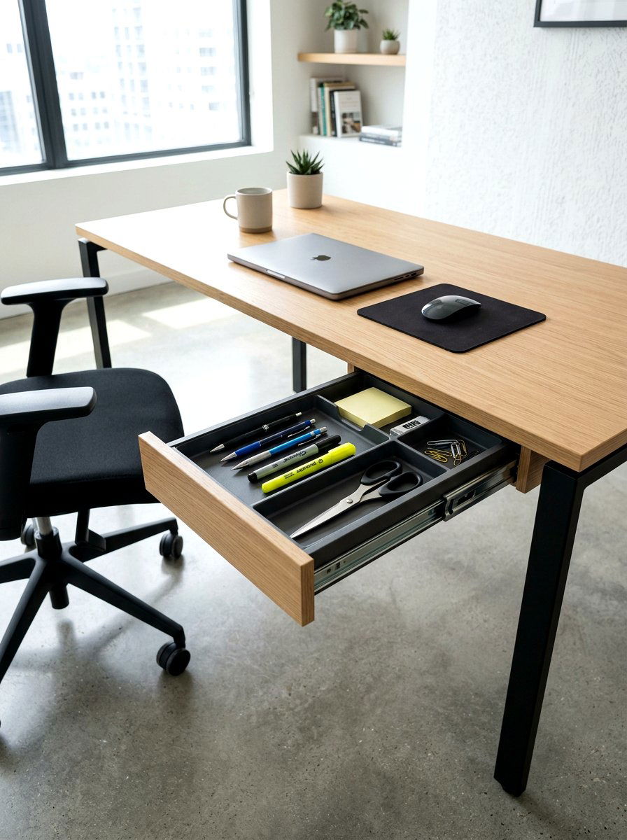 Under Desk Drawer - 30 craft supply storage ideas