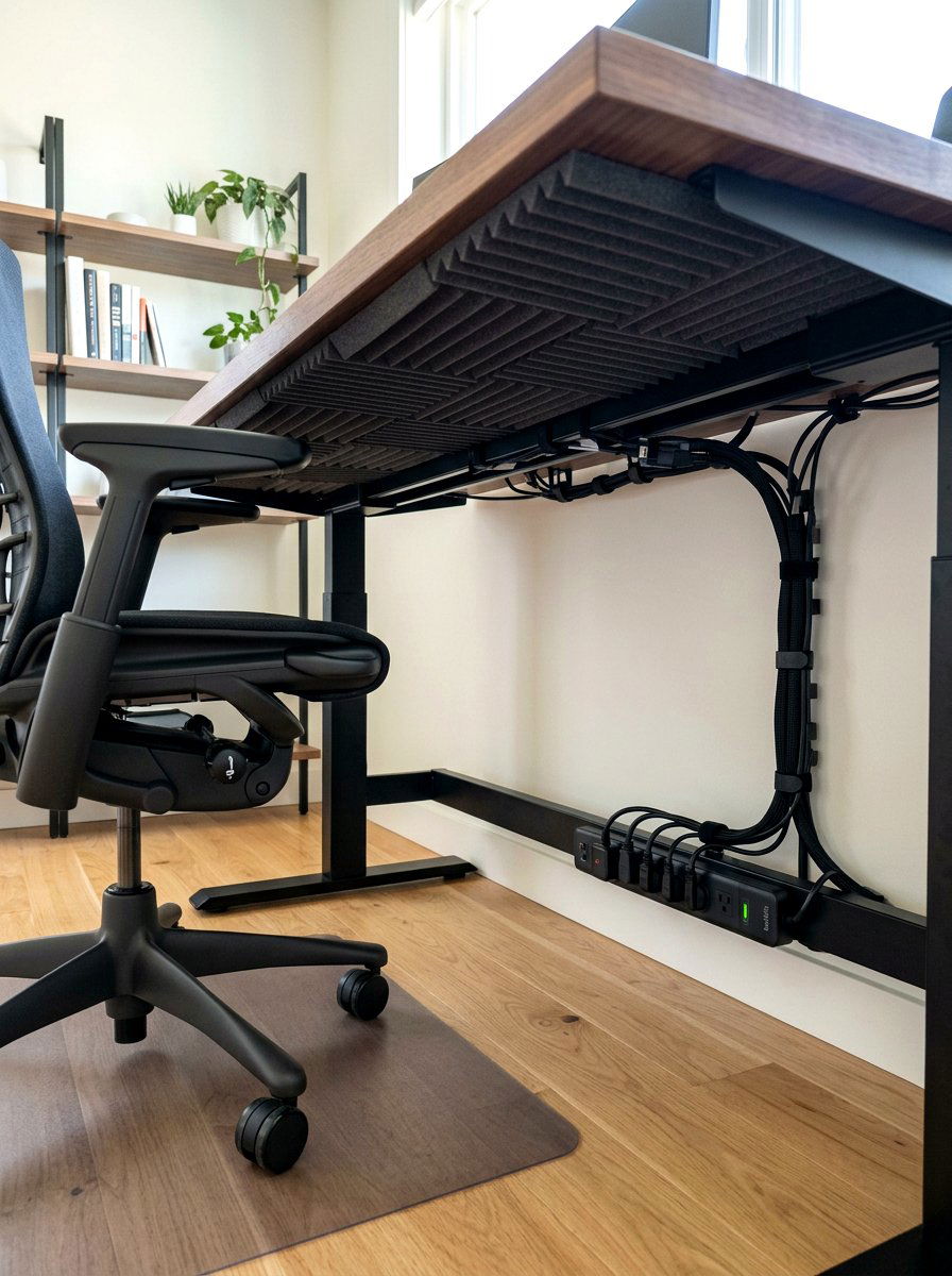 Under Desk Insulation - 30 sound dampening office ideas