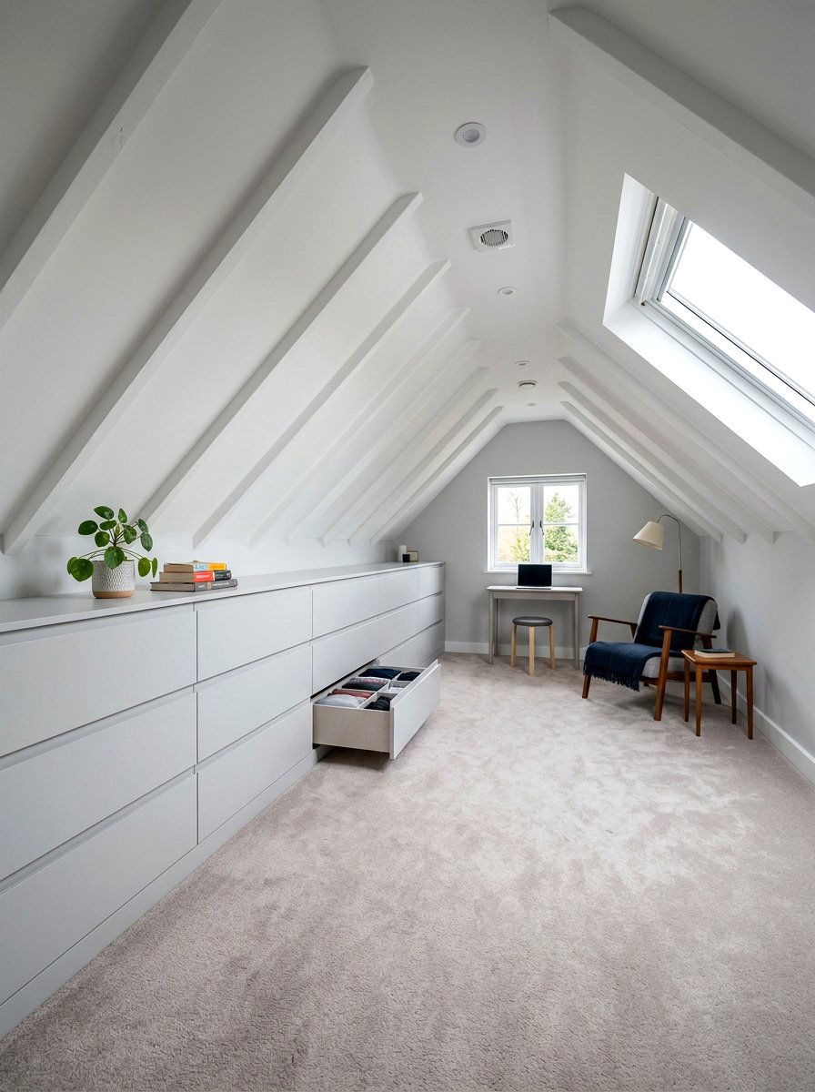 Under Eave Drawer - 30 attic storage ideas