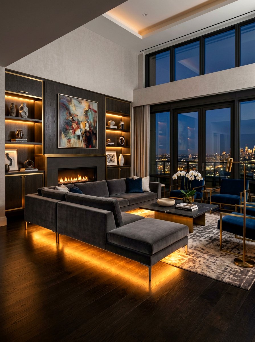 Under Furniture Light - 30 no overhead light living room ideas
