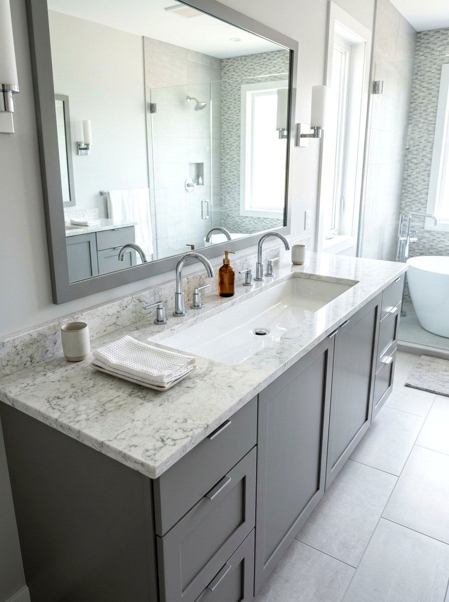 Under Mount Trough Sink - 30 trough sink bathroom ideas