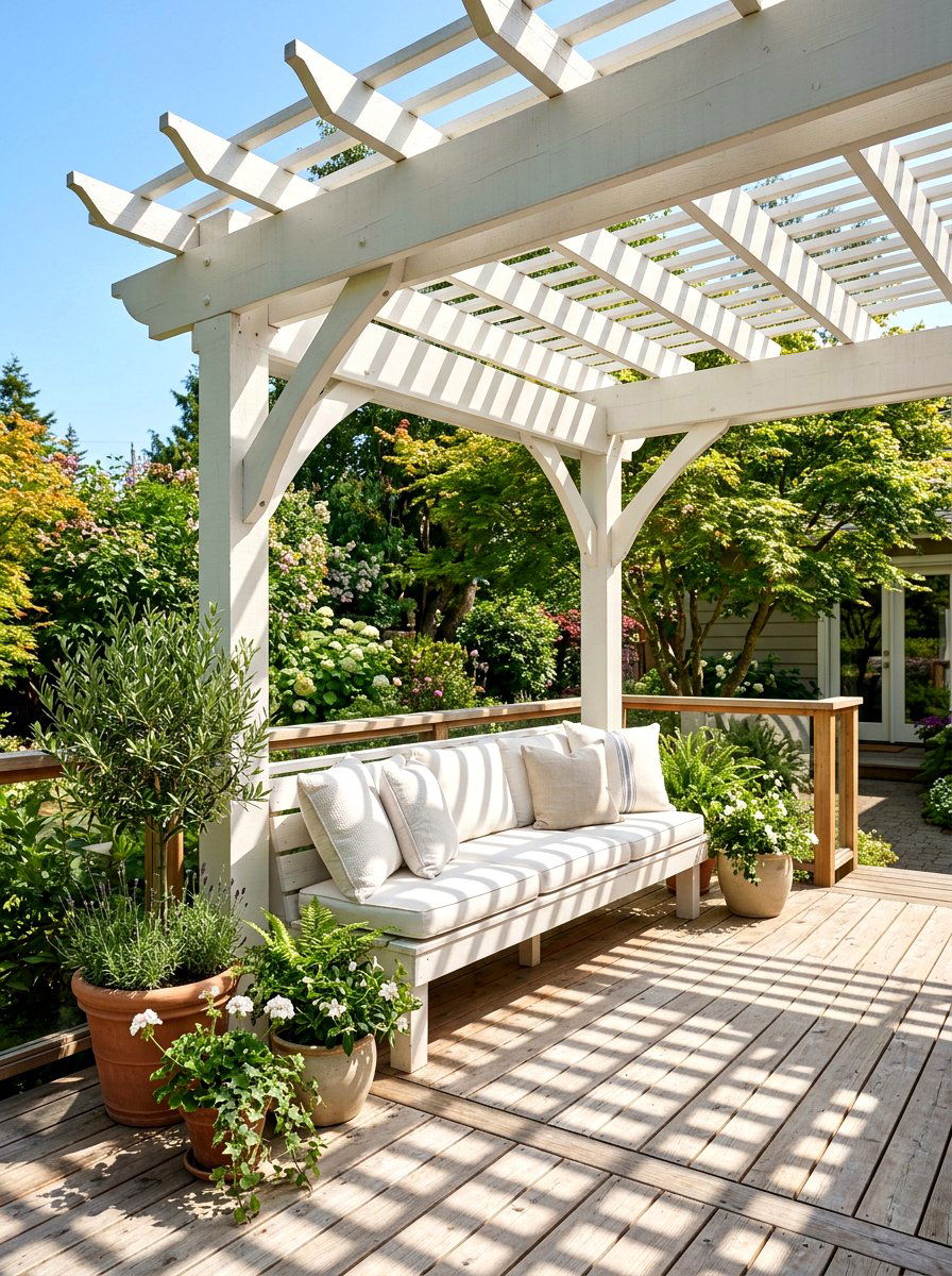 Under Pergola Deck Seating - 30 deck built in seating ideas