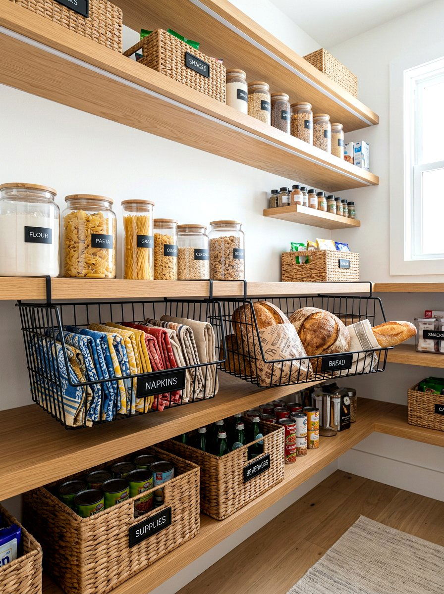 Under Shelf Basket - 30 basket pantry organization ideas