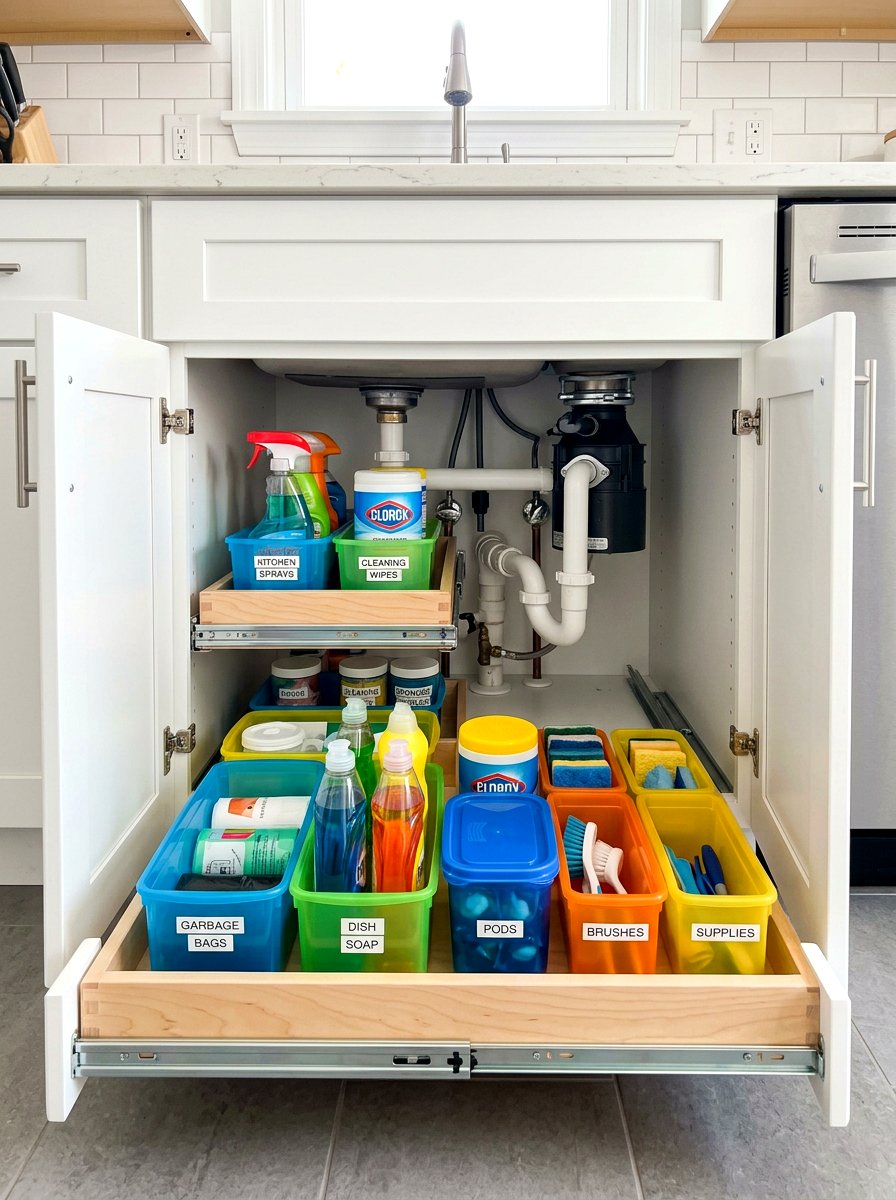 Under Sink Drawer Storage - 30 bathroom vanity drawer ideas