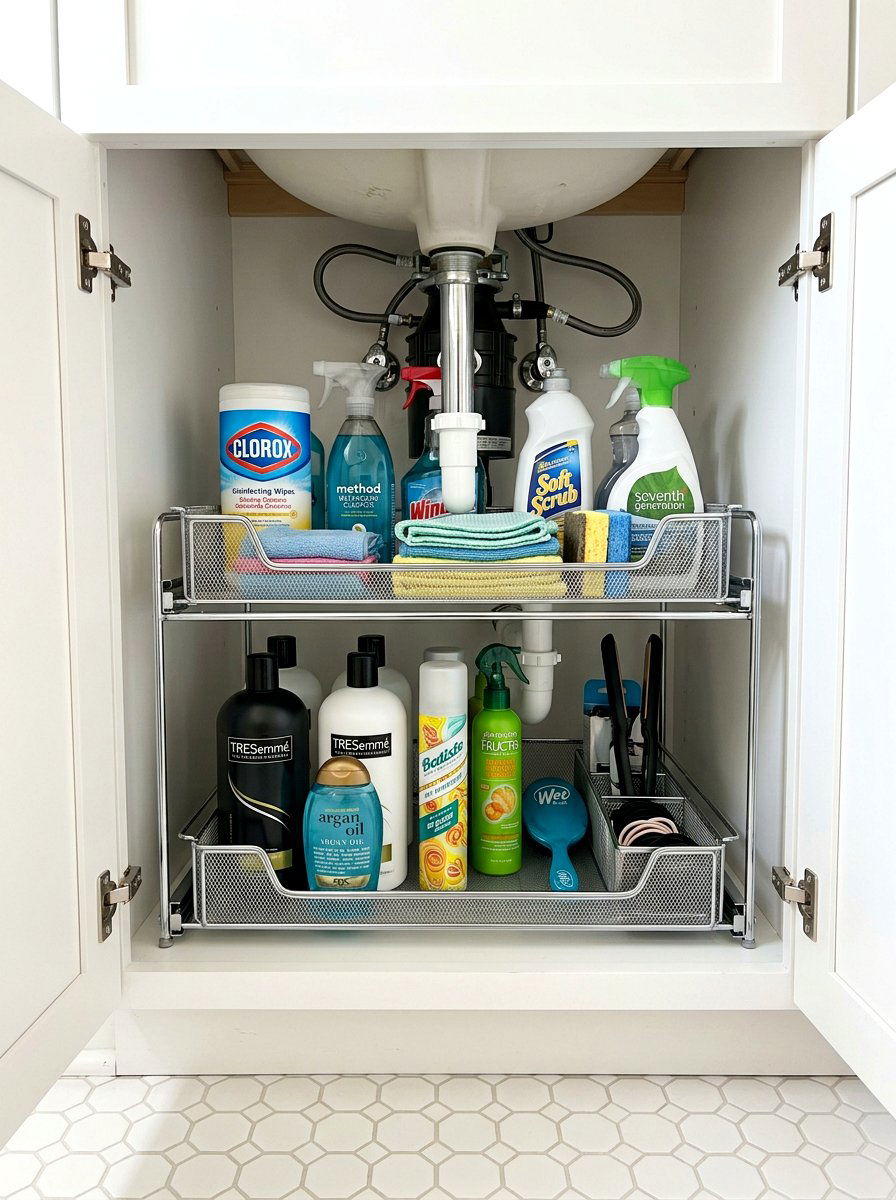 Under Sink Organizer - 30 beauty product storage ideas