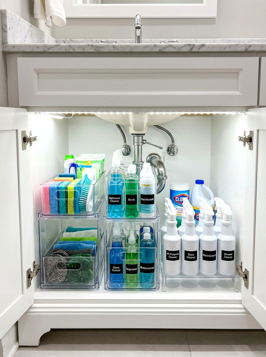 Under Sink Organizer - 30 bathroom storage ideas