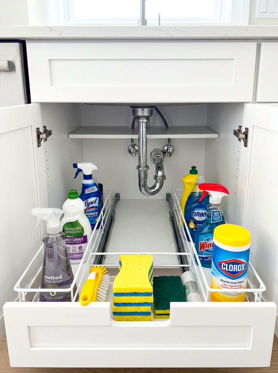 Under Sink Pull Out Drawer - 30 organizing kitchen drawers ideas