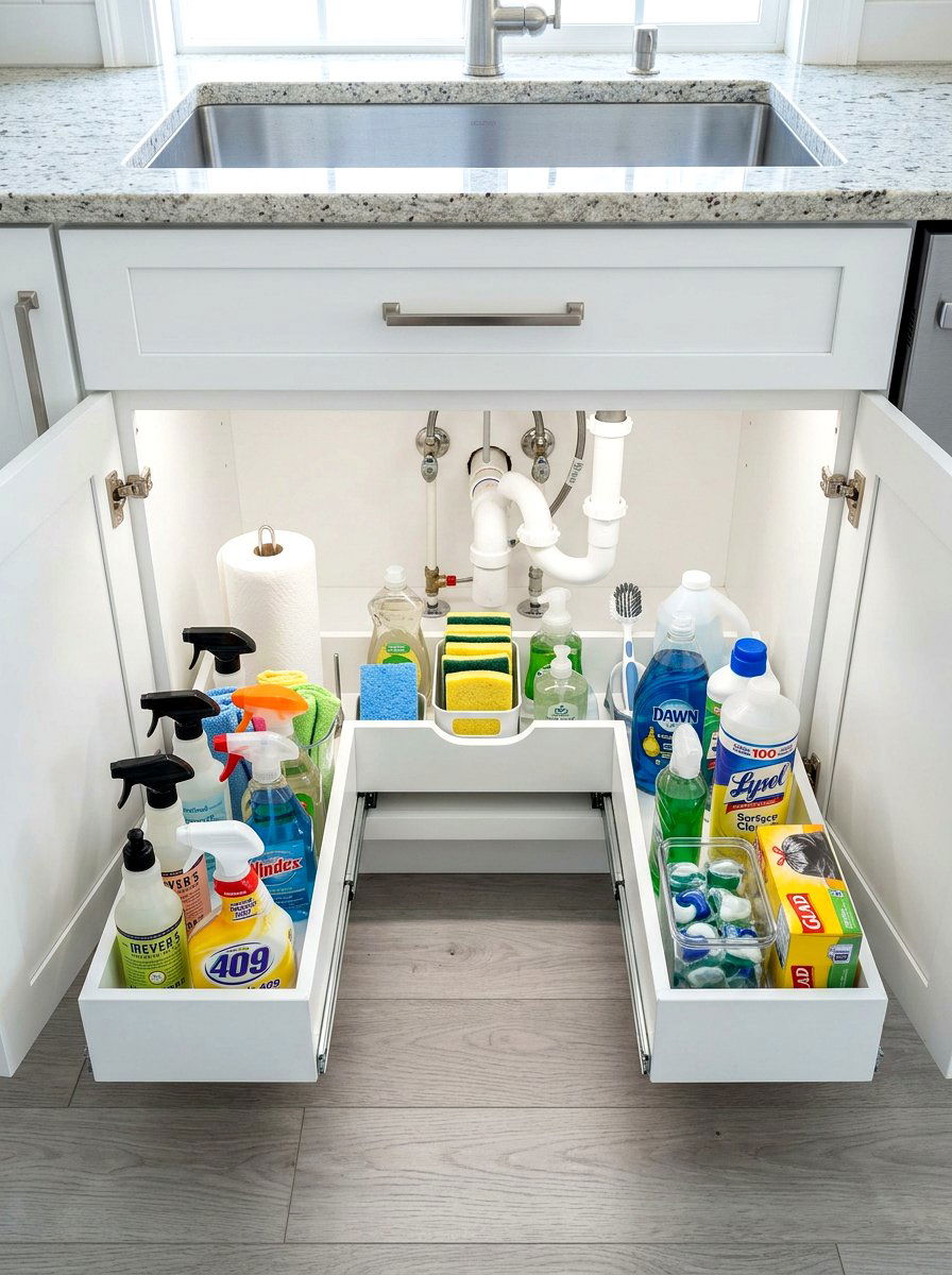 Under Sink Pull Out Drawer - 30 kitchen drawer organization ideas