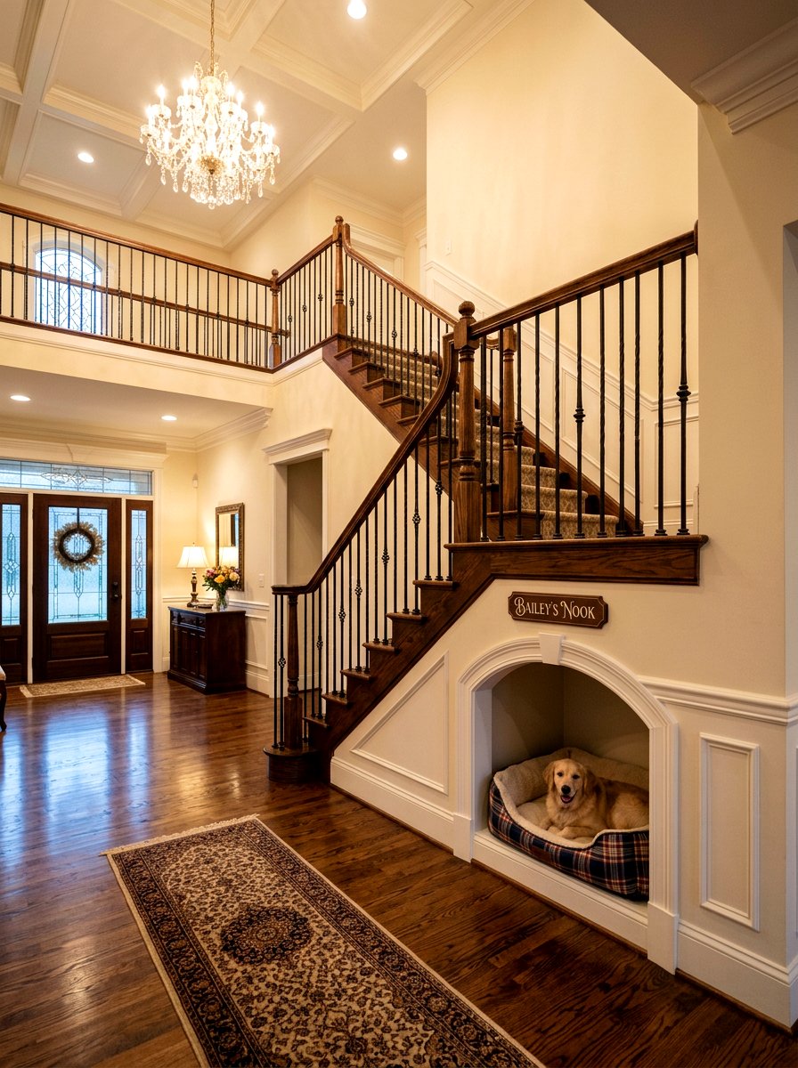 Under Stair Dog House - 30 built in dog nook ideas