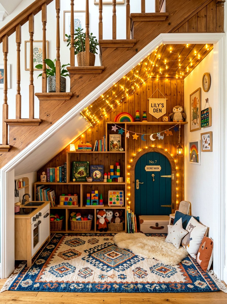 Under Stair Play Closet - 30 playroom closet ideas
