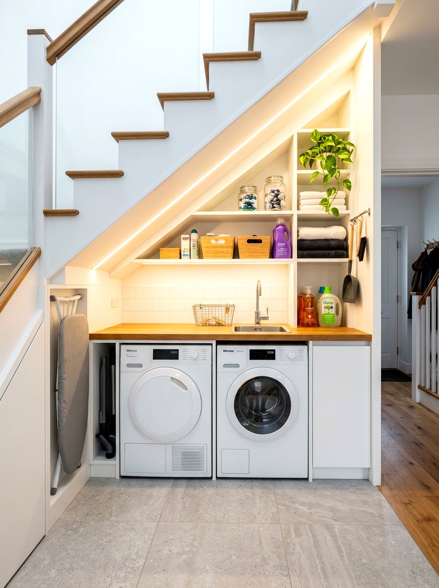 Under Stair Utility Room - 30 small utility room ideas