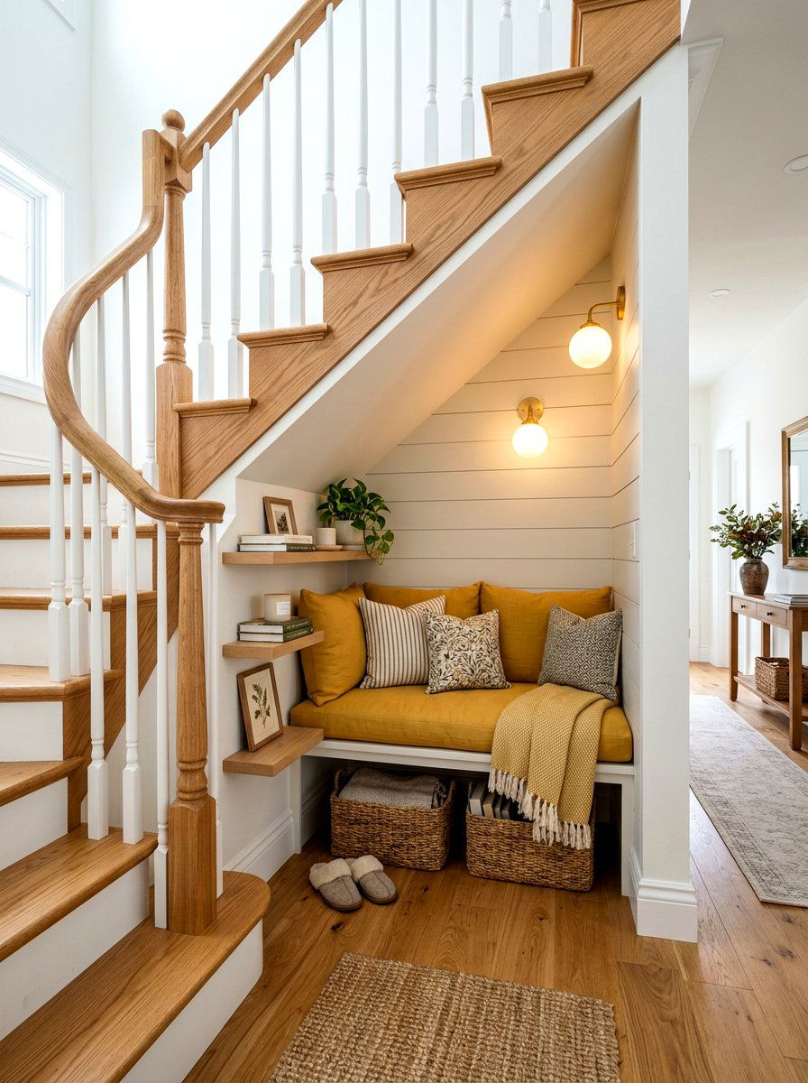 Under Stairs Cozy Retreat - 30 quiet corner decor ideas
