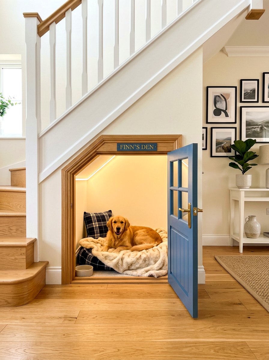 Under Stairs Dog House - 30 viral pet room ideas