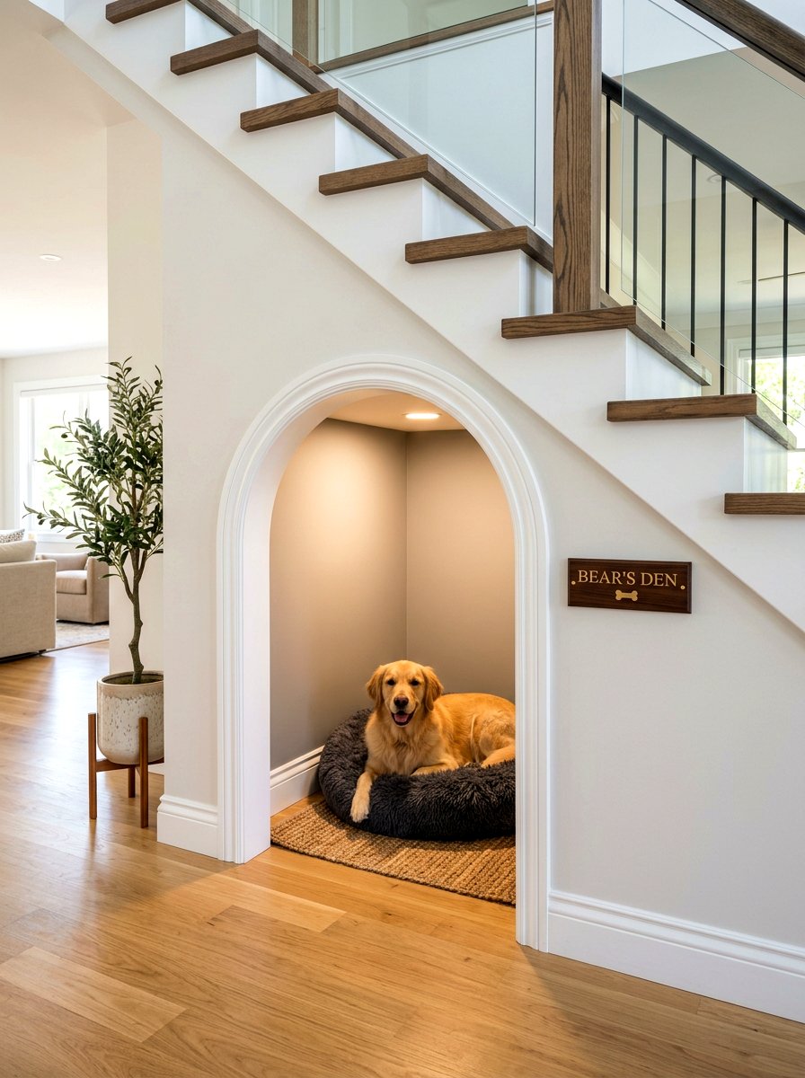 Under Stairs Dog Room - 30 dog bedroom decor ideas