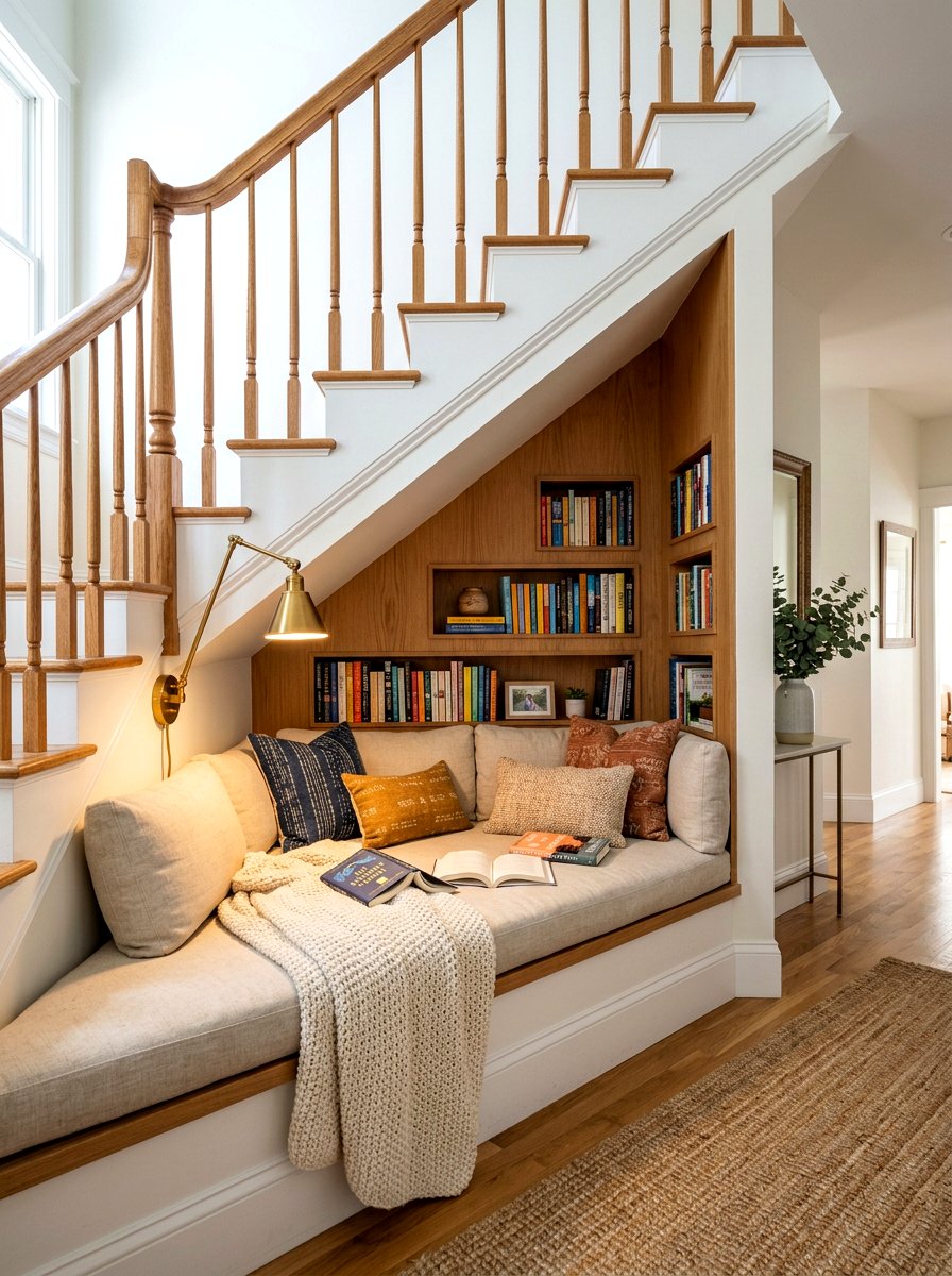 Under Stairs Hallway Niche - 30 built in hall niche ideas