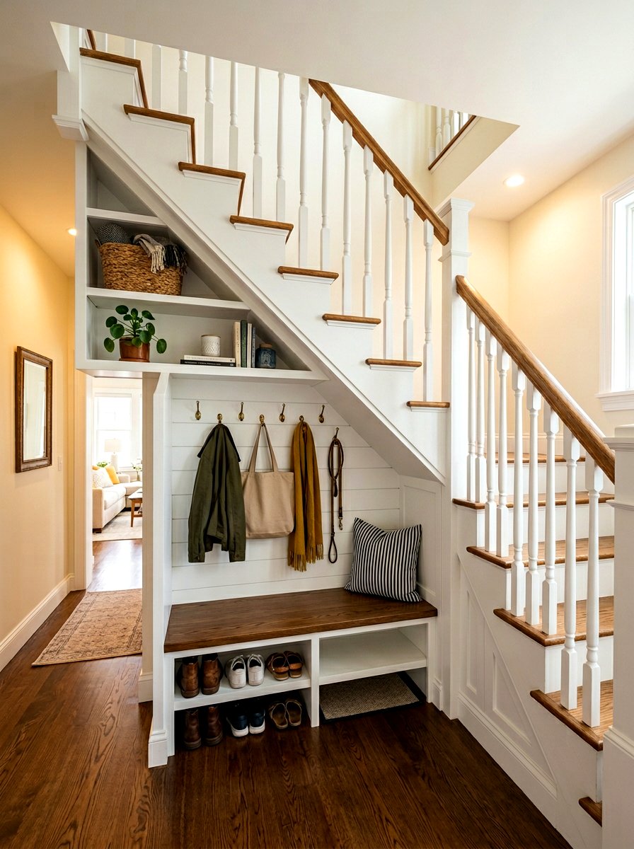 Under Stairs Mudroom - 30 mudroom ideas