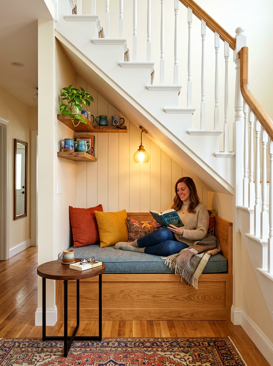 Under Stairs Nook - 30 corner breakfast coffee nook ideas