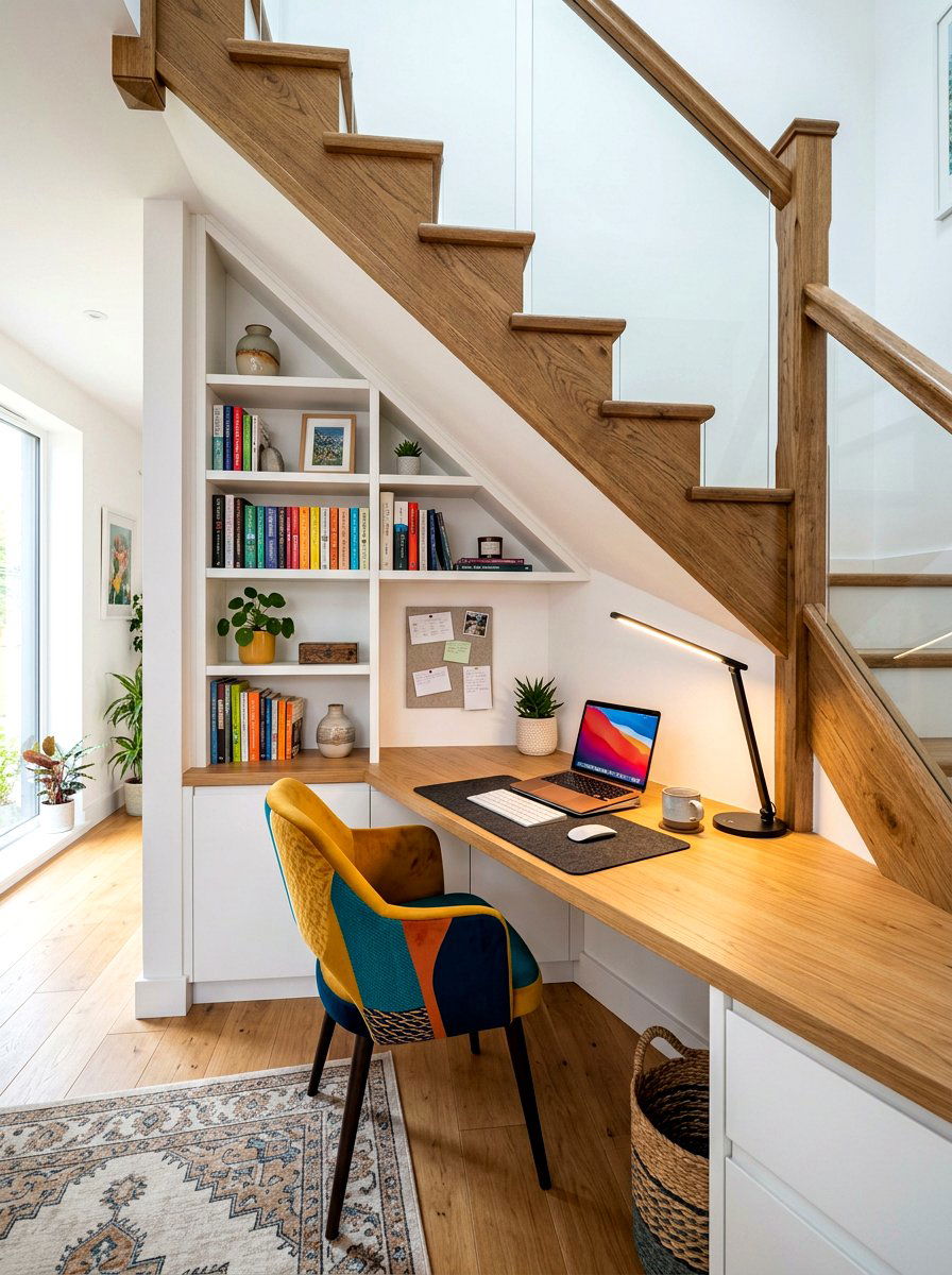 Under Stairs Office - 30 writing room ideas